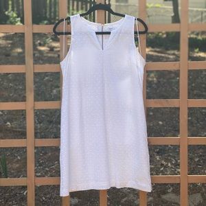 White Eyelet crown & ivy Shift Dress